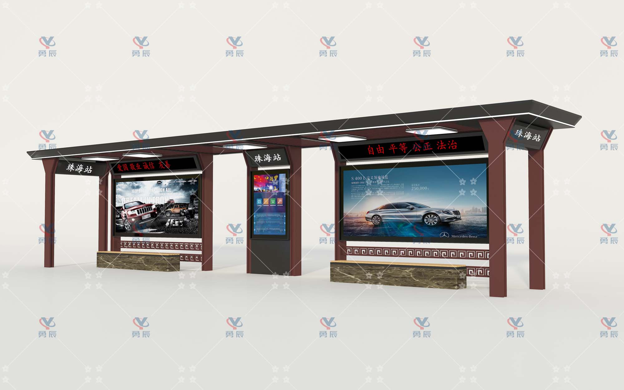 仿古候车亭-YCHF-017